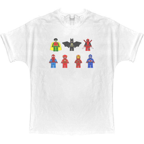 T-shirt Oversize - Lego Heroes DC/Marvel - Mfest