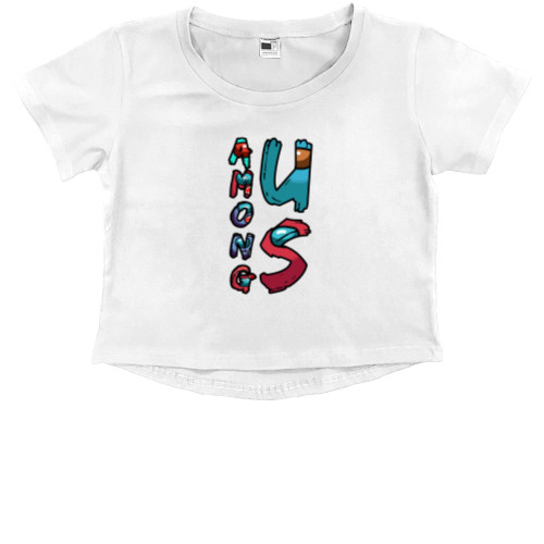 Kids' Premium Cropped T-Shirt - Among US ART - Mfest