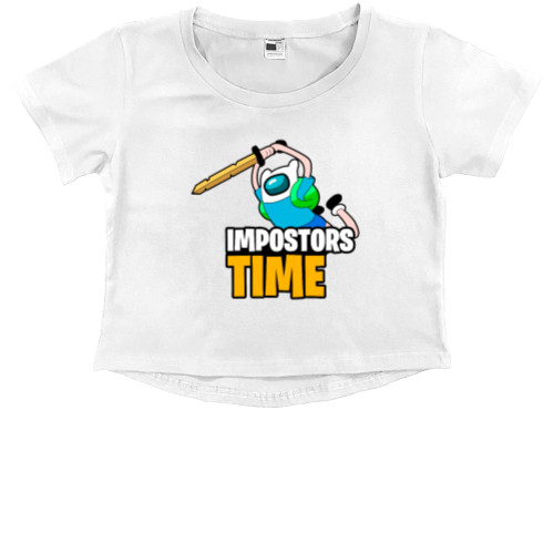 Kids' Premium Cropped T-Shirt - Impostors time - Mfest