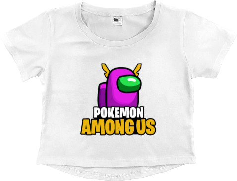 Women's Cropped Premium T-Shirt - pokemon among us - Mfest