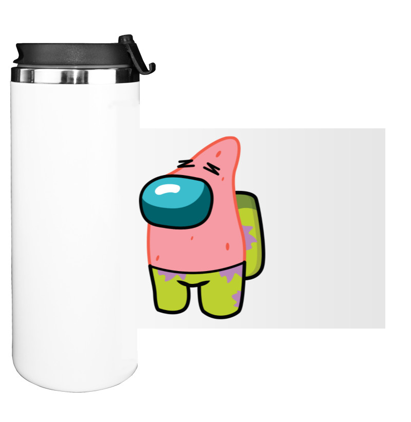 Water Bottle on Tumbler - Patrick among us - Mfest