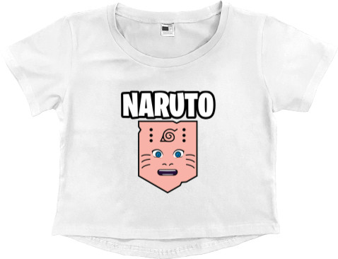 Women's Cropped Premium T-Shirt - Naruto Logo - Mfest