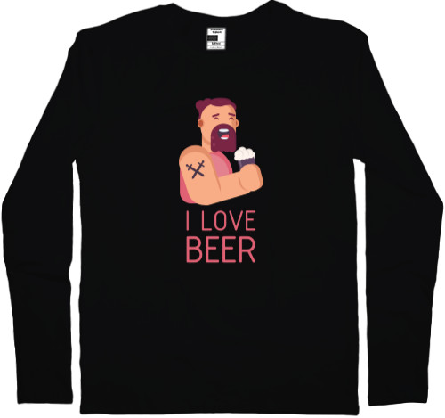 Men's Longsleeve Shirt - I love beer - Mfest