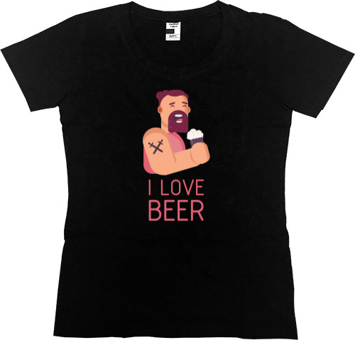 Women's Premium T-Shirt - I love beer - Mfest