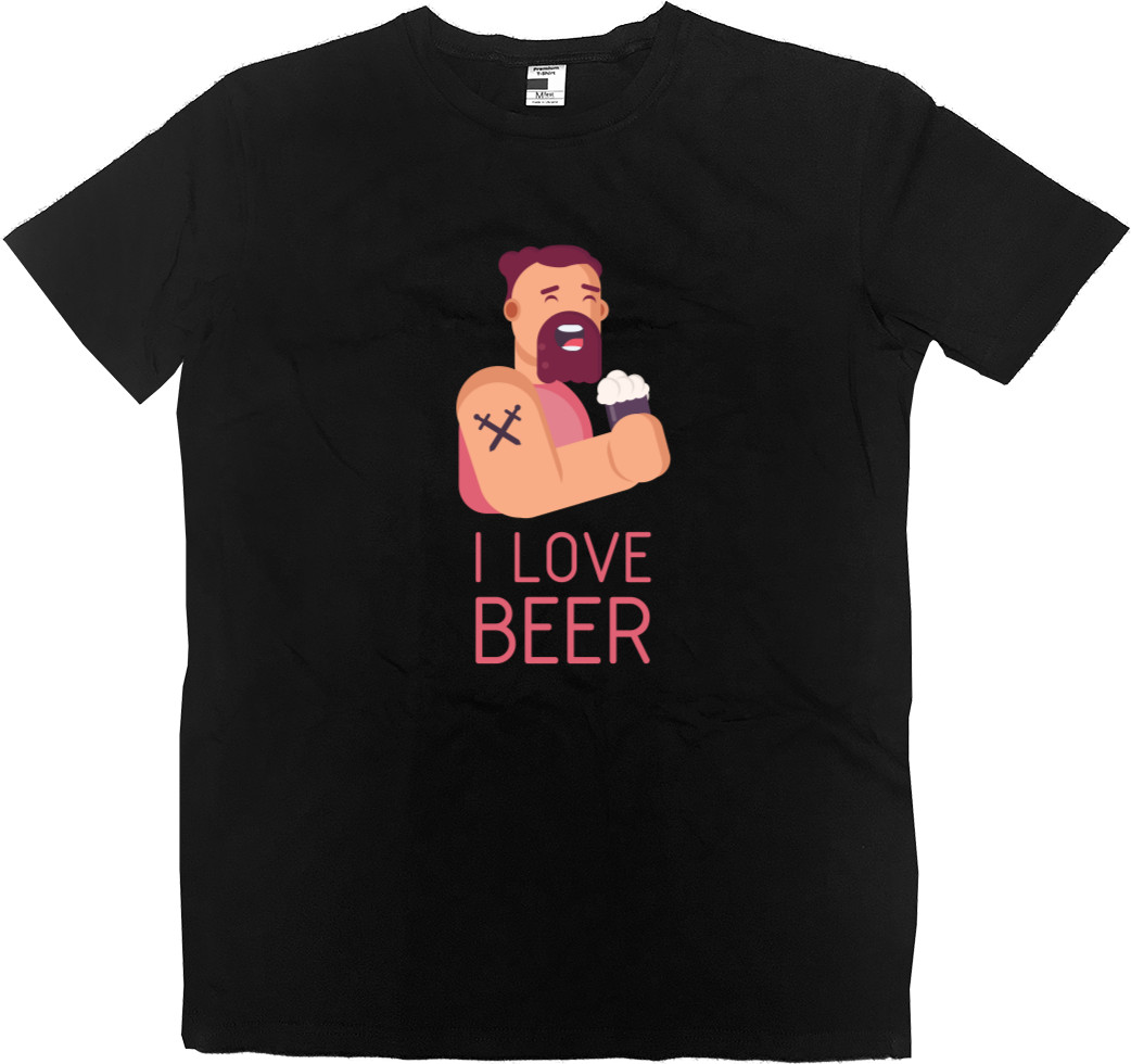 Футболка Премиум Детская - I love beer - Mfest