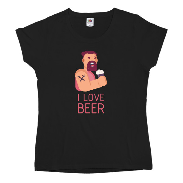 Women's T-shirt Fruit of the loom - I love beer - Mfest