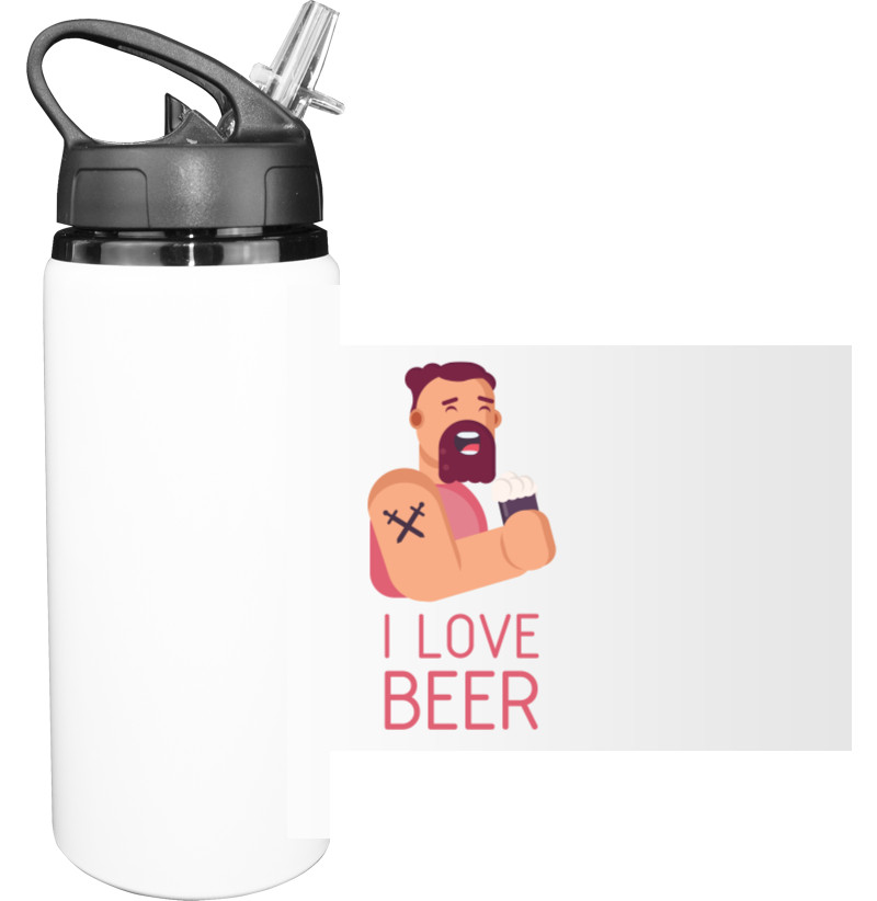 Sport Water Bottle - I love beer - Mfest