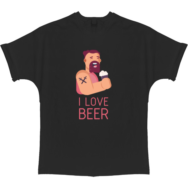 T-shirt Oversize - I love beer - Mfest