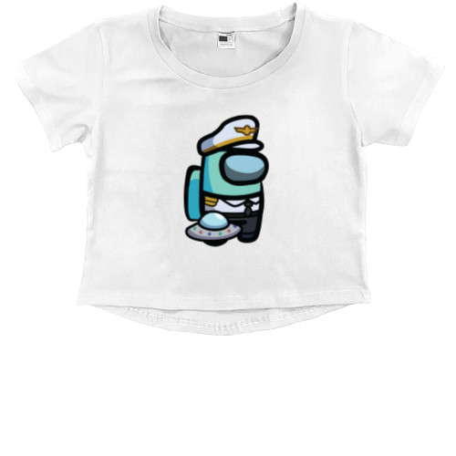 Kids' Premium Cropped T-Shirt - Among Us - Captain Turquoise - Mfest