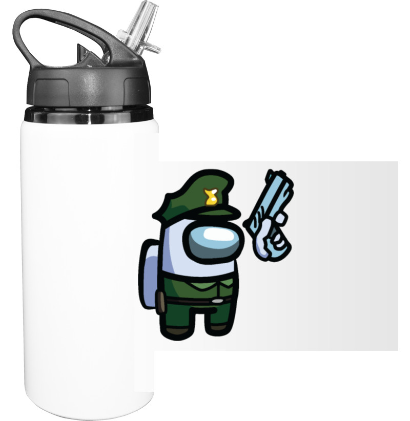 Sport Water Bottle - Among Us - Military White - Mfest