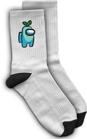 Socks - Among Us - Turquoise Plant - Mfest