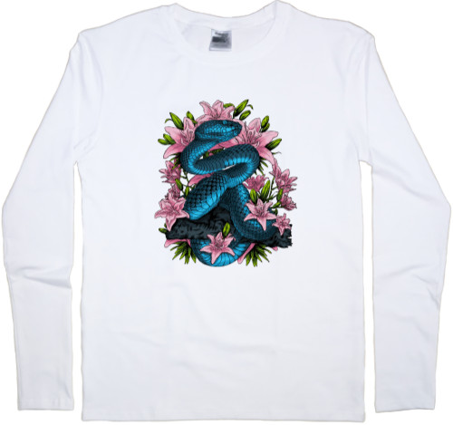 Men's Longsleeve Shirt - Snake and Lilies - Mfest