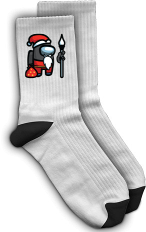 Socks - Among Us - Black Santa - Mfest