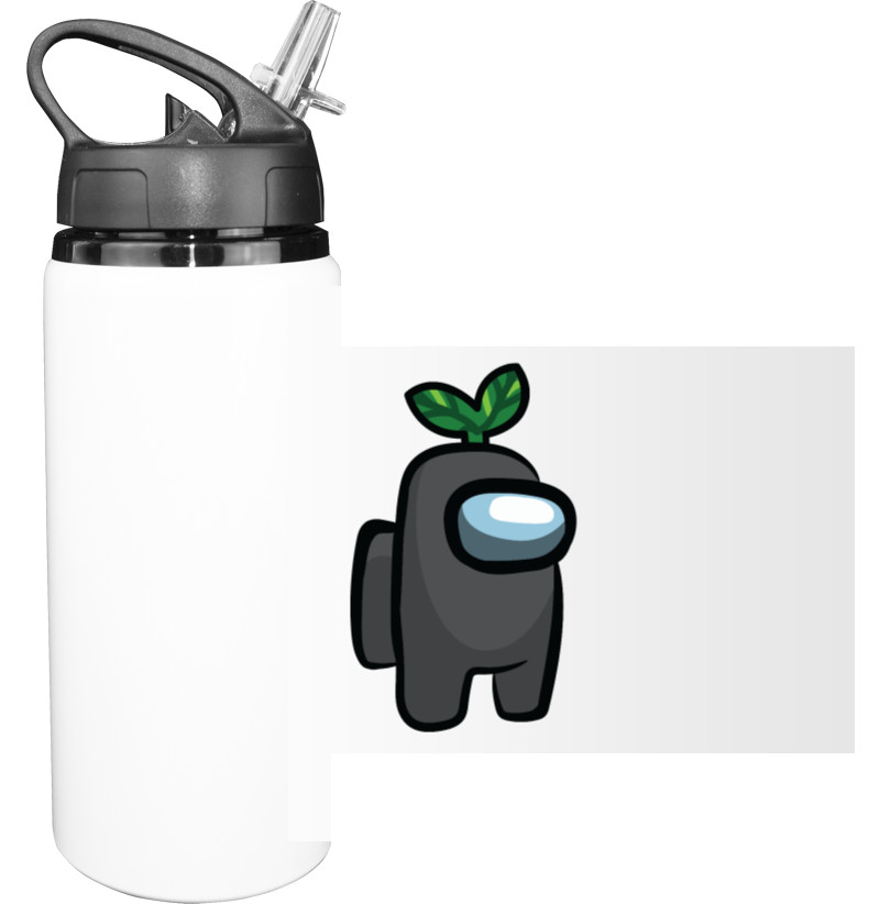 Sport Water Bottle - Among Us - Black Plant - Mfest