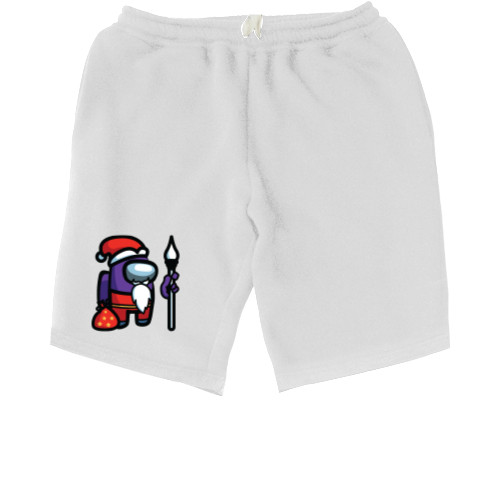 Men's Shorts - Among Us - Purple Santa - Mfest