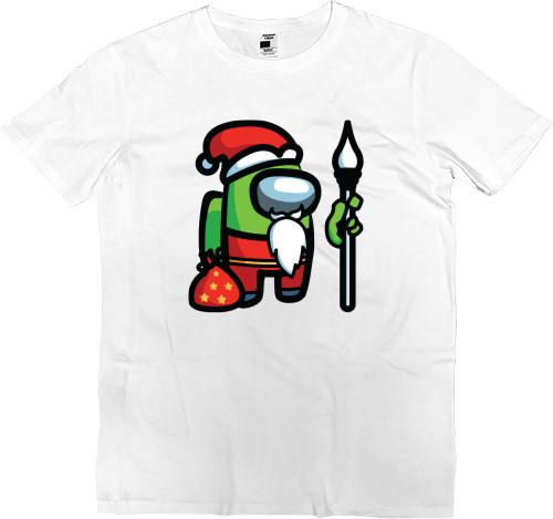 Kids' Premium T-Shirt - Among Us - Green Santa - Mfest