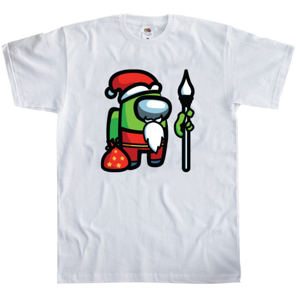 Kids' T-Shirt Fruit of the loom - Among Us - Green Santa - Mfest