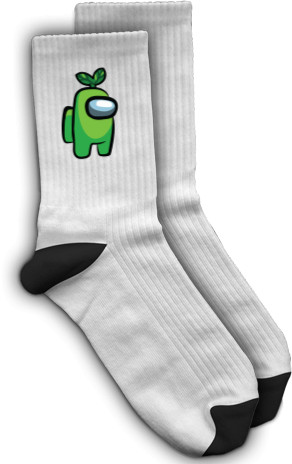 Socks - Among Us - Light Green Plant - Mfest