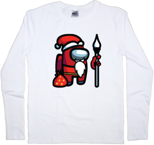 Kids' Longsleeve Shirt - Among Us - Red Santa - Mfest