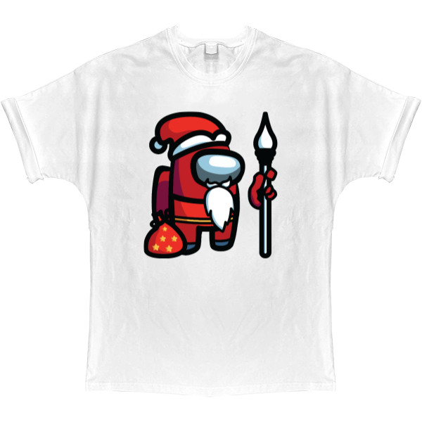 T-shirt Oversize - Among Us - Red Santa - Mfest