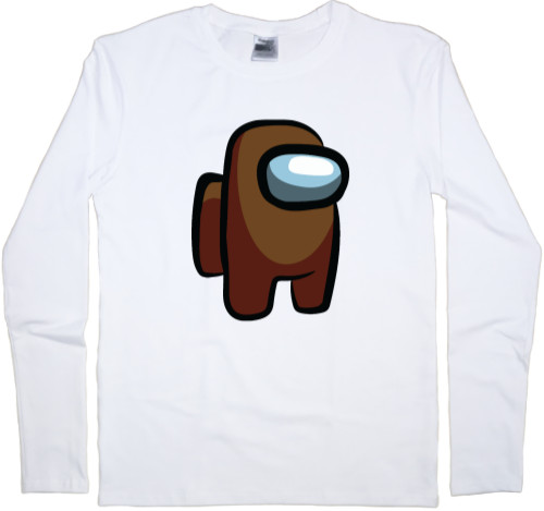 Kids' Longsleeve Shirt - Among Us - Brown - Mfest