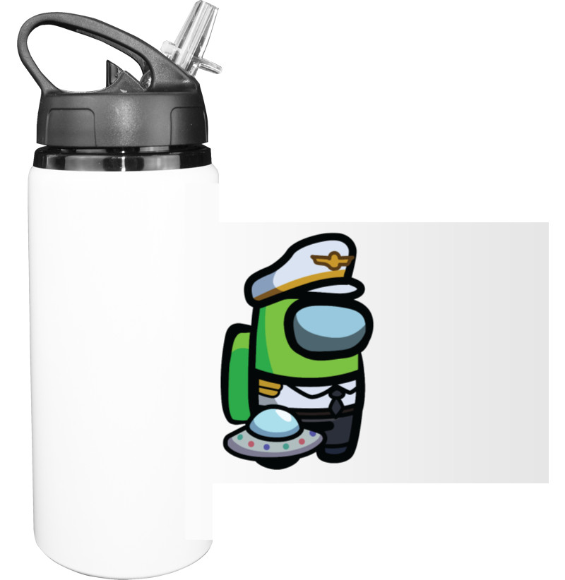 Sport Water Bottle - Among Us - Captain Green - Mfest