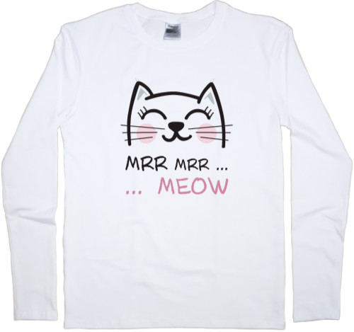 Футболка з Довгим Рукавом Чоловіча - Mrr... Mrr... Meow - Mfest