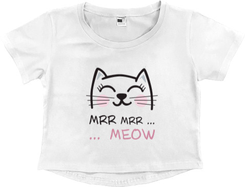 Women's Cropped Premium T-Shirt - Mrr... Mrr... Meow - Mfest