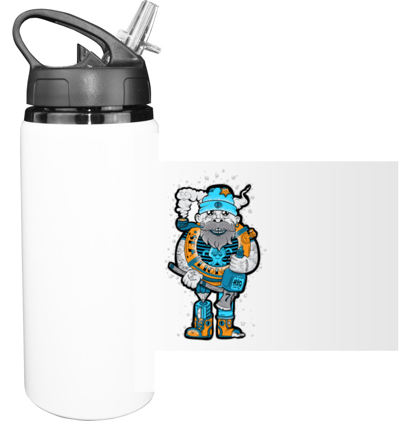 Sport Water Bottle - старый пират с бутылкой рома - Mfest