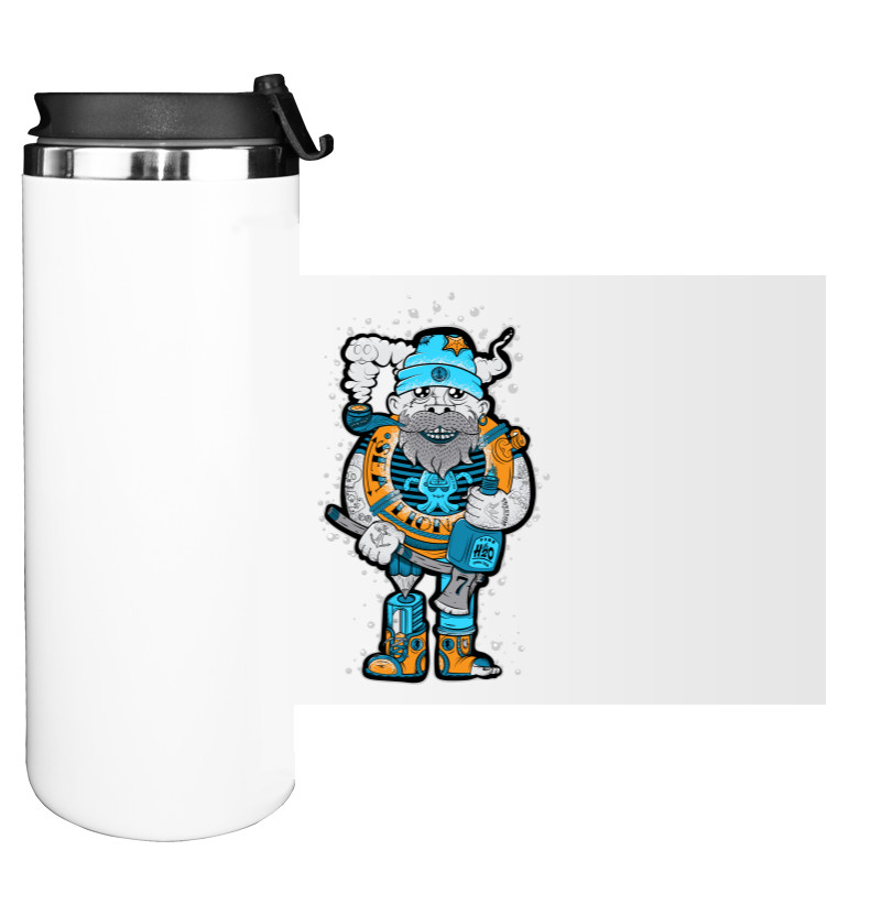 Water Bottle on Tumbler - старый пират с бутылкой рома - Mfest