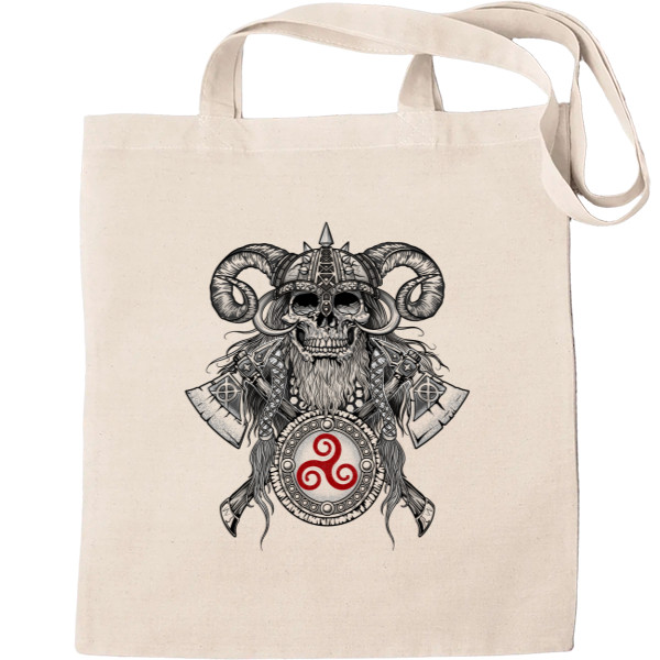 Tote Bag - эмблема черепа викинга - Mfest