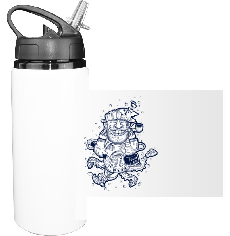 Sport Water Bottle - татуировка морского кока - Mfest