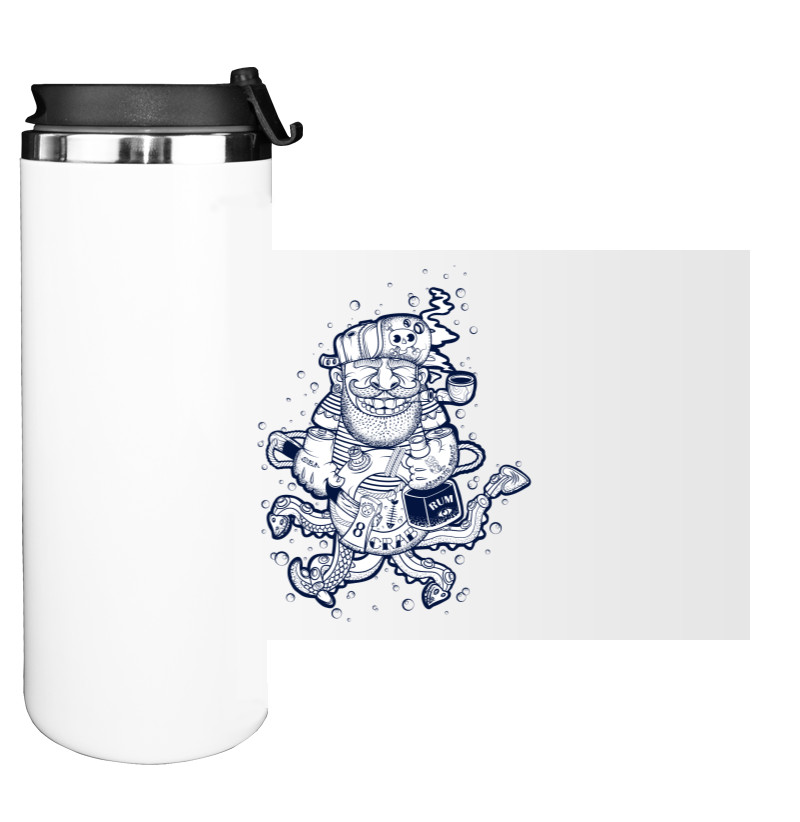 Water Bottle on Tumbler - татуировка морского кока - Mfest