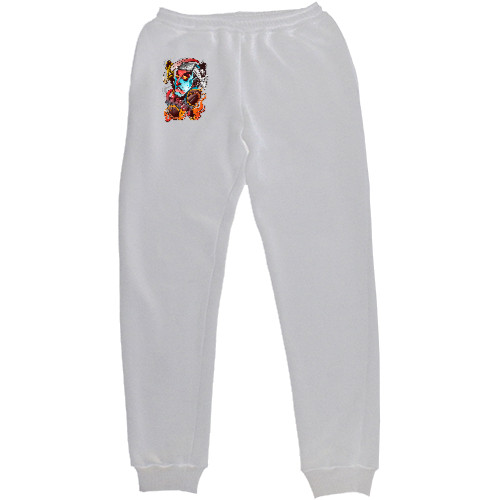 Men's Sweatpants - японский воин в боевой раскраске - Mfest