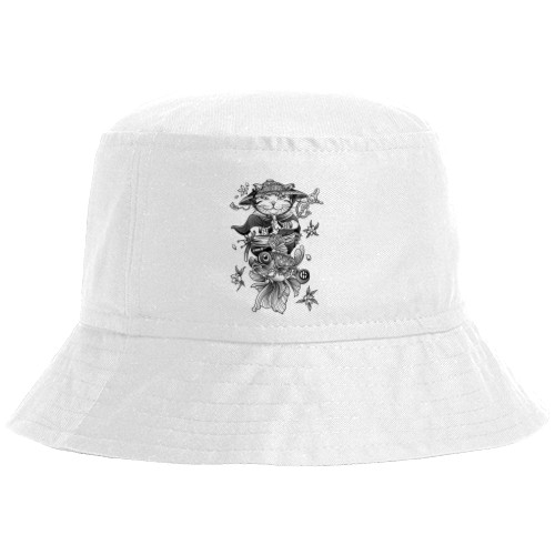 Bucket Hat - китайский кот монах медитирует - Mfest