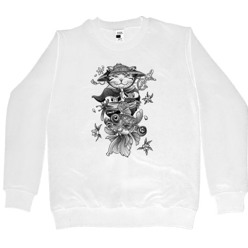 Women's Premium Sweatshirt - китайский кот монах медитирует - Mfest