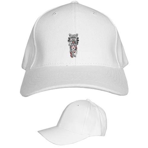 Kids' Baseball Cap 6-panel - Девушка оборотень в маске пантеры - Mfest