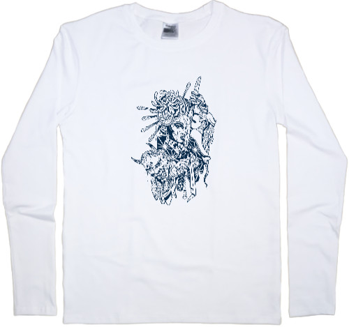 Men's Longsleeve Shirt - женщина самурай - Mfest