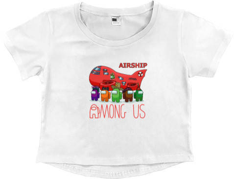 Women's Cropped Premium T-Shirt - AMONG US - Airship - Mfest