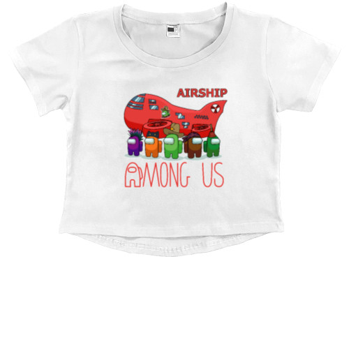 Kids' Premium Cropped T-Shirt - AMONG US - Airship - Mfest