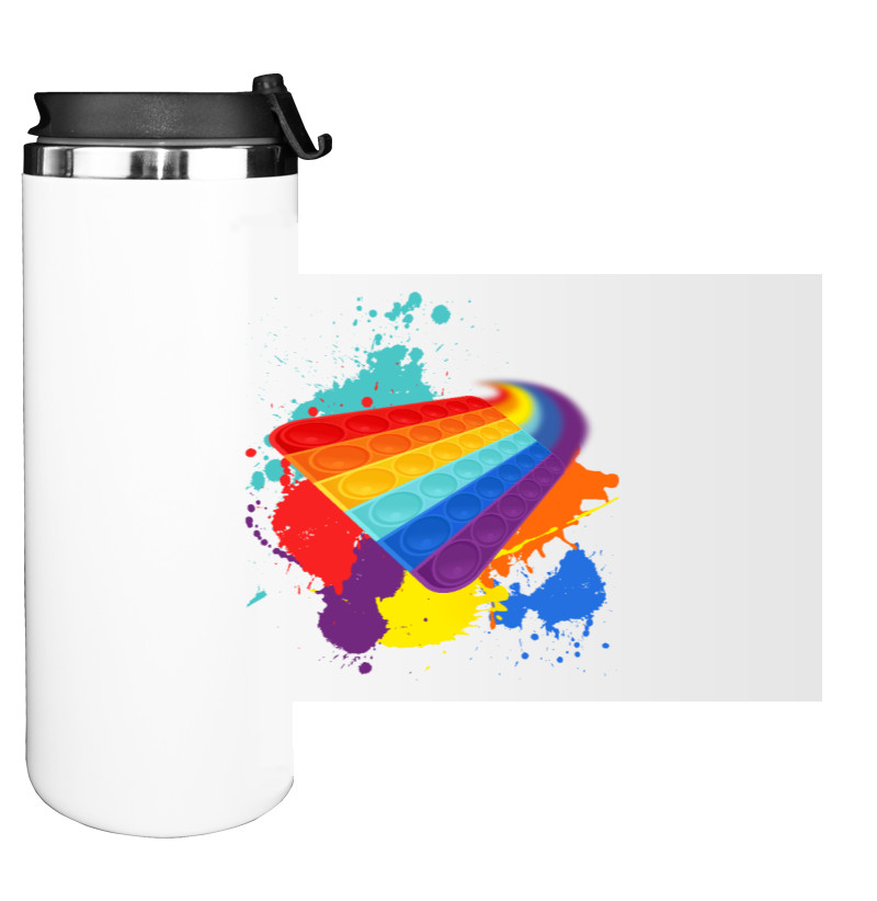 Water Bottle on Tumbler - flying popet - Mfest