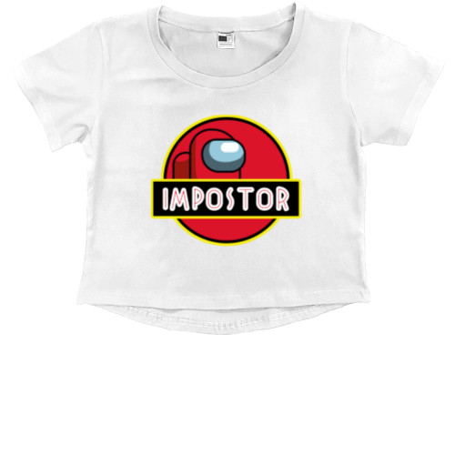 Kids' Premium Cropped T-Shirt - Impostor Among As Jurassic - Mfest