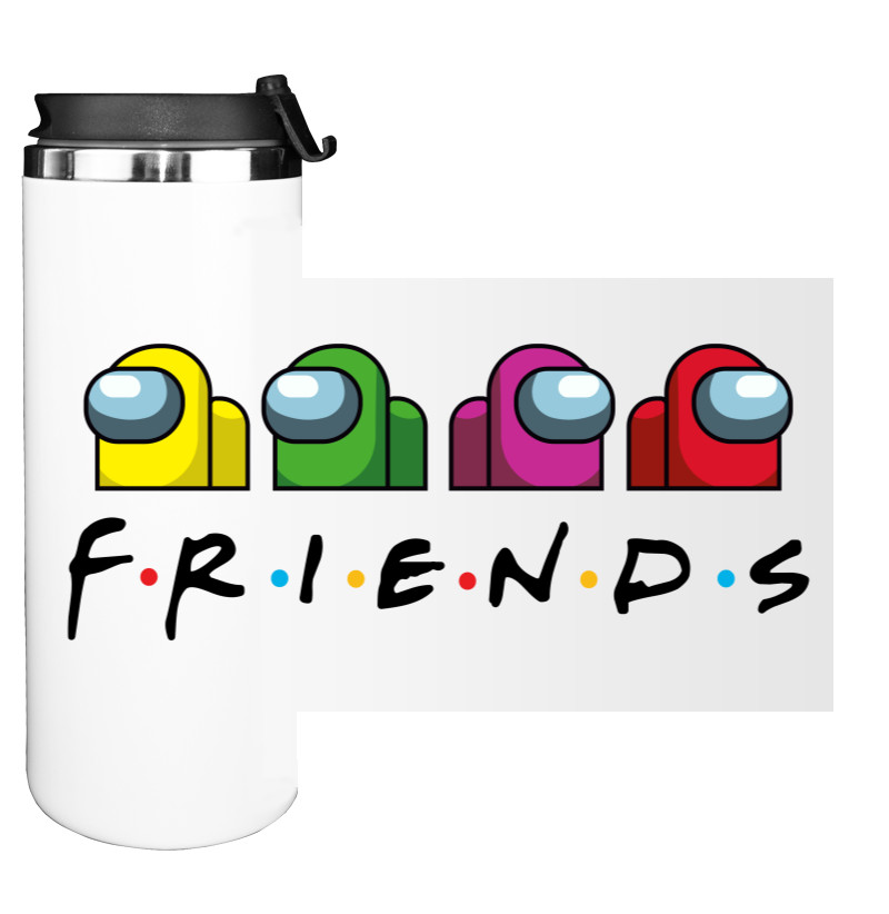 Water Bottle on Tumbler - Freinds Among Us - Mfest