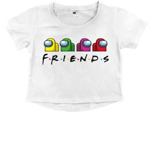 Kids' Premium Cropped T-Shirt - Freinds Among Us - Mfest