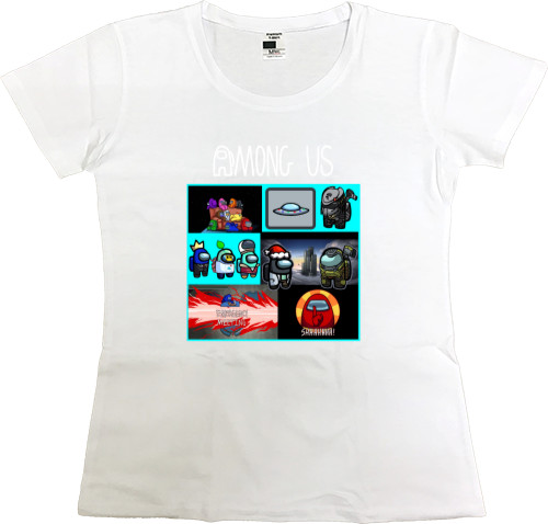 Women's Premium T-Shirt - Among us Collage - Mfest