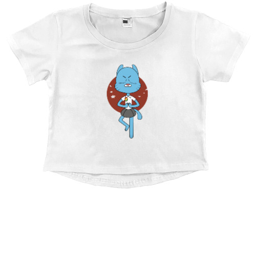 Kids' Premium Cropped T-Shirt - NICOL AMAZING WORLD OF GUMBALL - Mfest