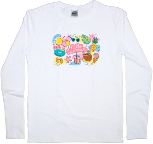 Men's Longsleeve Shirt - hello summer - Mfest