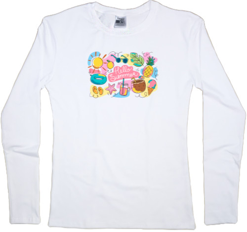 Women's Longsleeve Shirt - hello summer - Mfest