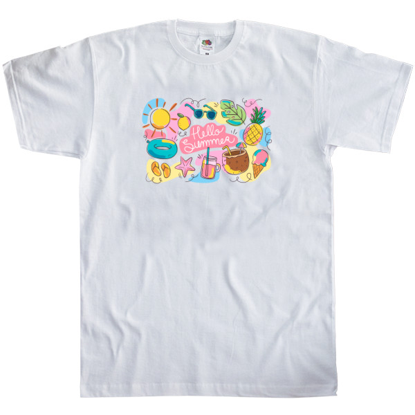 Kids' T-Shirt Fruit of the loom - hello summer - Mfest