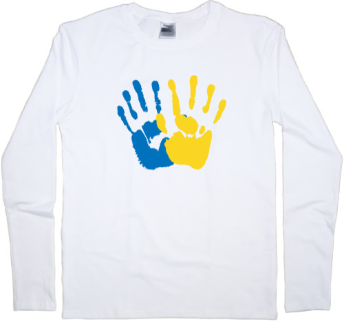 Men's Longsleeve Shirt - Ukraine hands - Mfest